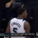 Minnesota Timberwolves player wearing jersey number 5 with "Edwards" on the back, walking on the court. Text overlay indicates the team's first playoff series win since 2004 against the Kings. Catch all the basketball highlights from this thrilling NBA 2024 season as Timberwolves vs Suns matchups take center stage.