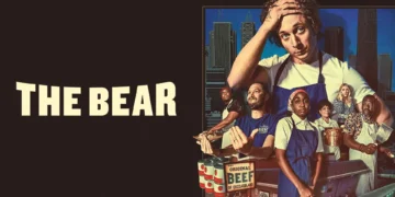 The promotional image for "The Bear" Season 3 showcases a group of people in work attire, some holding kitchen utensils, set against a cityscape background, with Carmy at the forefront. This season promises to delve deeper into their journey toward achieving Michelin Star excellence.