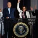 Joe Biden and Kamala Harris holding hands. Joe Biden drops out-Kamala Harris endorsed