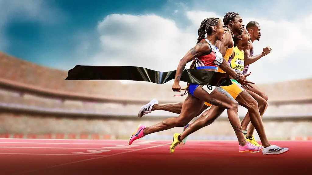 Netflix sports docuseries cover where Elite sprinters navigate training, media scrutiny and fierce competition in this sports series following their race to become the world's fastest humans.