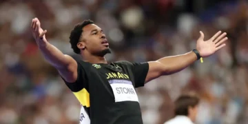 Roje Stona Olympic record holder in the discuss throw 70 meters