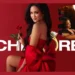A woman in a red dress holding a rose sits in front of the text "The Bachelorette Finale." An inset image shows her interacting closely with Devin Strader.