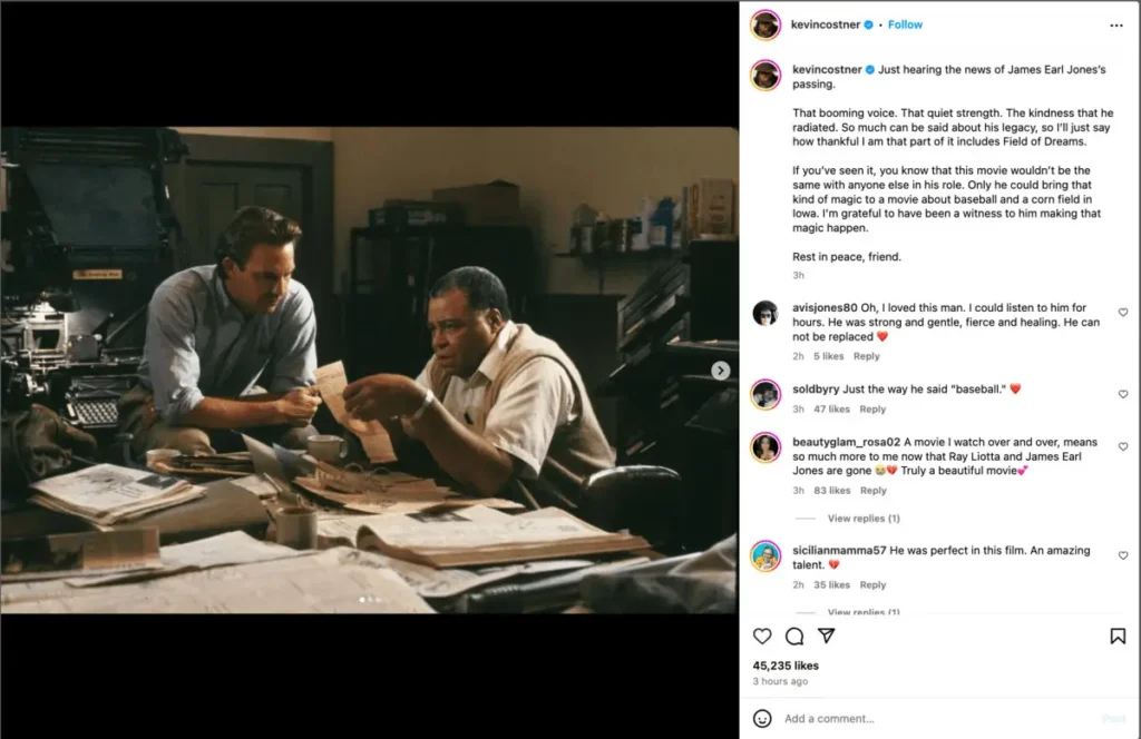 Two men sit at a cluttered desk, examining papers. One, with the gravity of James Earl Jones, is pointing at the documents while the other holds and reads one closely. Shelves and folders are in the background, hinting at memories like "RIP DAD" scribbled on an old note.