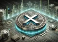 Futuristic digital graphic depicting XRP and Bitcoin symbols on a circuit board, surrounded by Solana and other cryptocurrency icons, all glowing with vibrant energy that embodies the dynamic spirit of the cryptocurrency market.