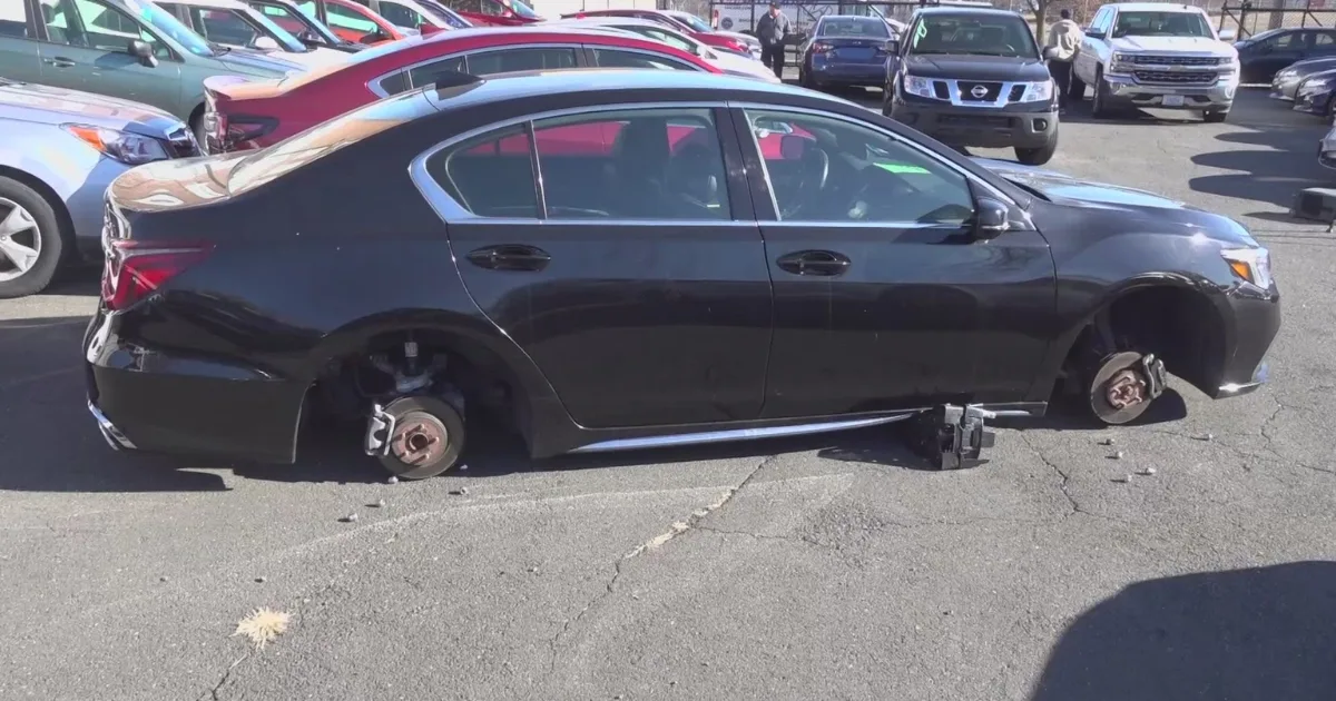 Tires and Rims Theft from 3 Cars at New Britain Auto Shop