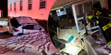 driver-injured-car-crashes-brooklyn-town-hall-connecticut