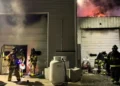 Mystic Shipyard fire, Groton warehouse fire, Mystic Fire Department response
