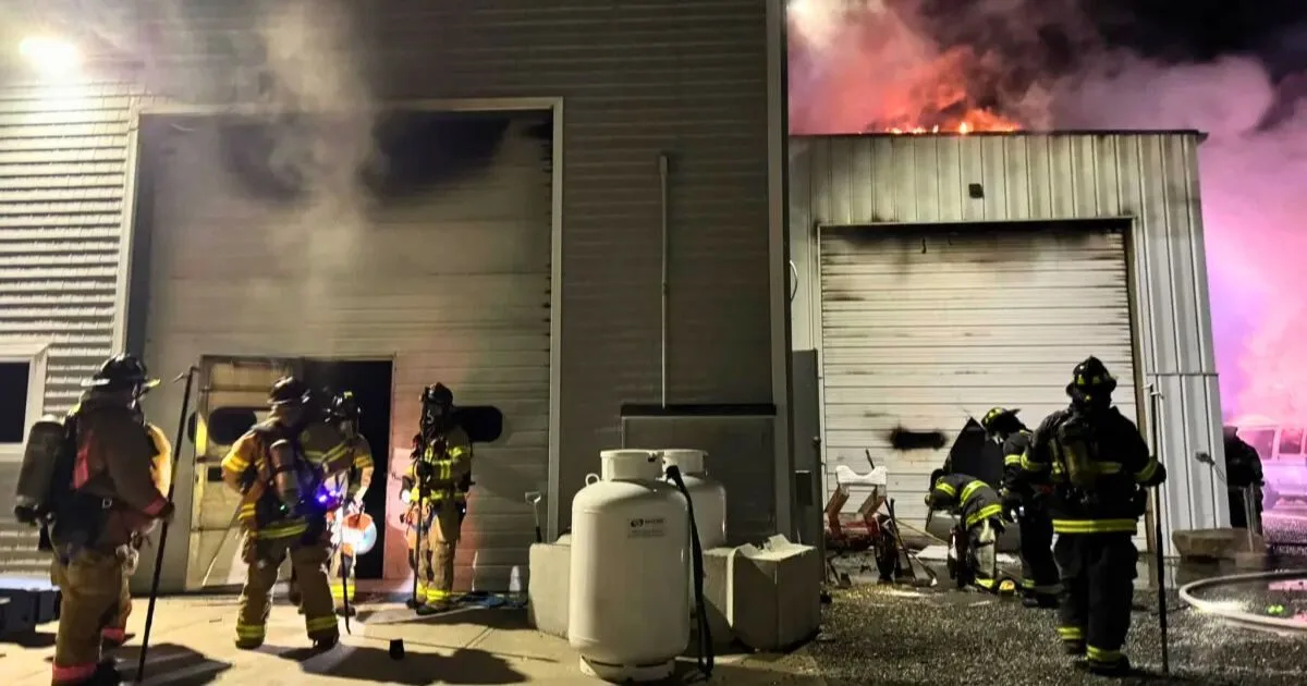 Mystic Shipyard fire, Groton warehouse fire, Mystic Fire Department response
