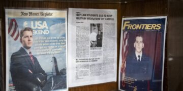 UConn Law Library exhibit, Joe Steffan military discharge, LGBTQ legal battle