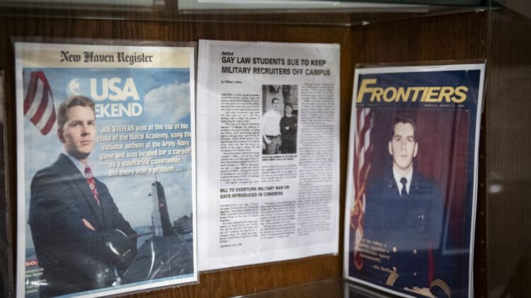 UConn Law Library exhibit, Joe Steffan military discharge, LGBTQ legal battle