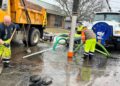A major water main break near 733 East Main St. in Meriden is causing traffic disruptions as crews work on repairs.