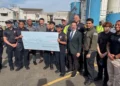 Tradebe Bridgeport Earth Day, Bridgeport Police Cadets donation, Mayor Ganim Tradebe proclamation