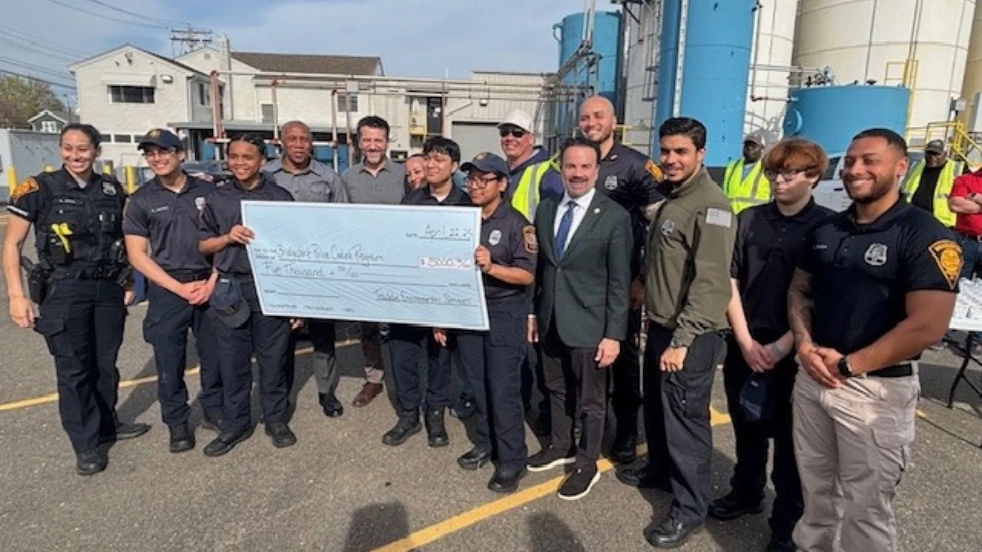 Tradebe Bridgeport Earth Day, Bridgeport Police Cadets donation, Mayor Ganim Tradebe proclamation