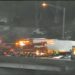 I-84 East tractor-trailer, West Hartford traffic, rollover crash