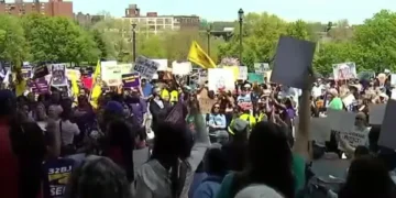 Connecticut May Day protests, CT labor unions 2025, federal budget cuts CT