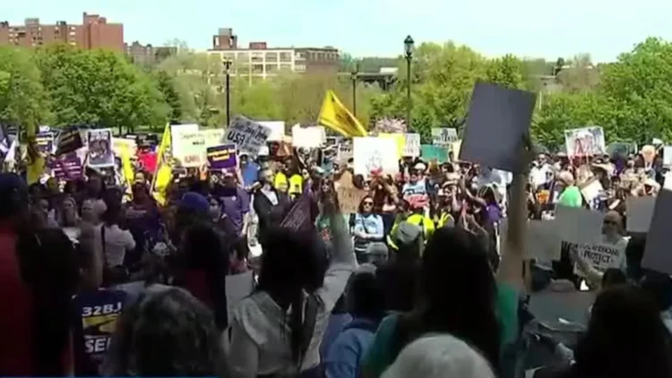 Connecticut May Day protests, CT labor unions 2025, federal budget cuts CT